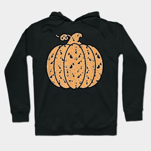 Black Cat Paw Print Pattern   Cat Lover Halloween Pumpkin Hoodie